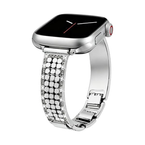 Apple Watch Bracelet for Women, Hexagonal Mesh in Metal Alloy, Shiny Details, Adjustable Clasp, Simia Model