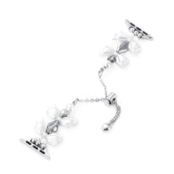 Bracelet Apple Watch, pour femme, perles et ruban métallique style satin, modèle Izuta - La Boutique du Bracelet