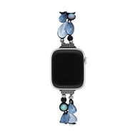 Bracelet Apple Watch, pour femme, plumes harmonieuses, modèle Paonie - La Boutique du Bracelet