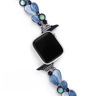Bracelet Apple Watch, pour femme, plumes harmonieuses, modèle Paonie - La Boutique du Bracelet