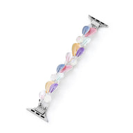 Bracelet Apple Watch, pour femme, plumes harmonieuses, modèle Paonie - La Boutique du Bracelet