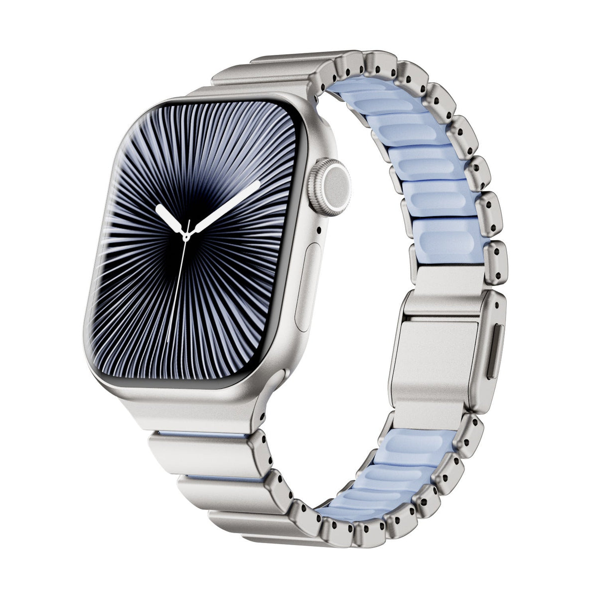 Premium βραχιόλι Apple Watch από ανοξείδωτο ατσάλι και FKM, για Apple Watch, ευέλικτος και ανθεκτικός σχεδιασμός, μοντέλο Sigone