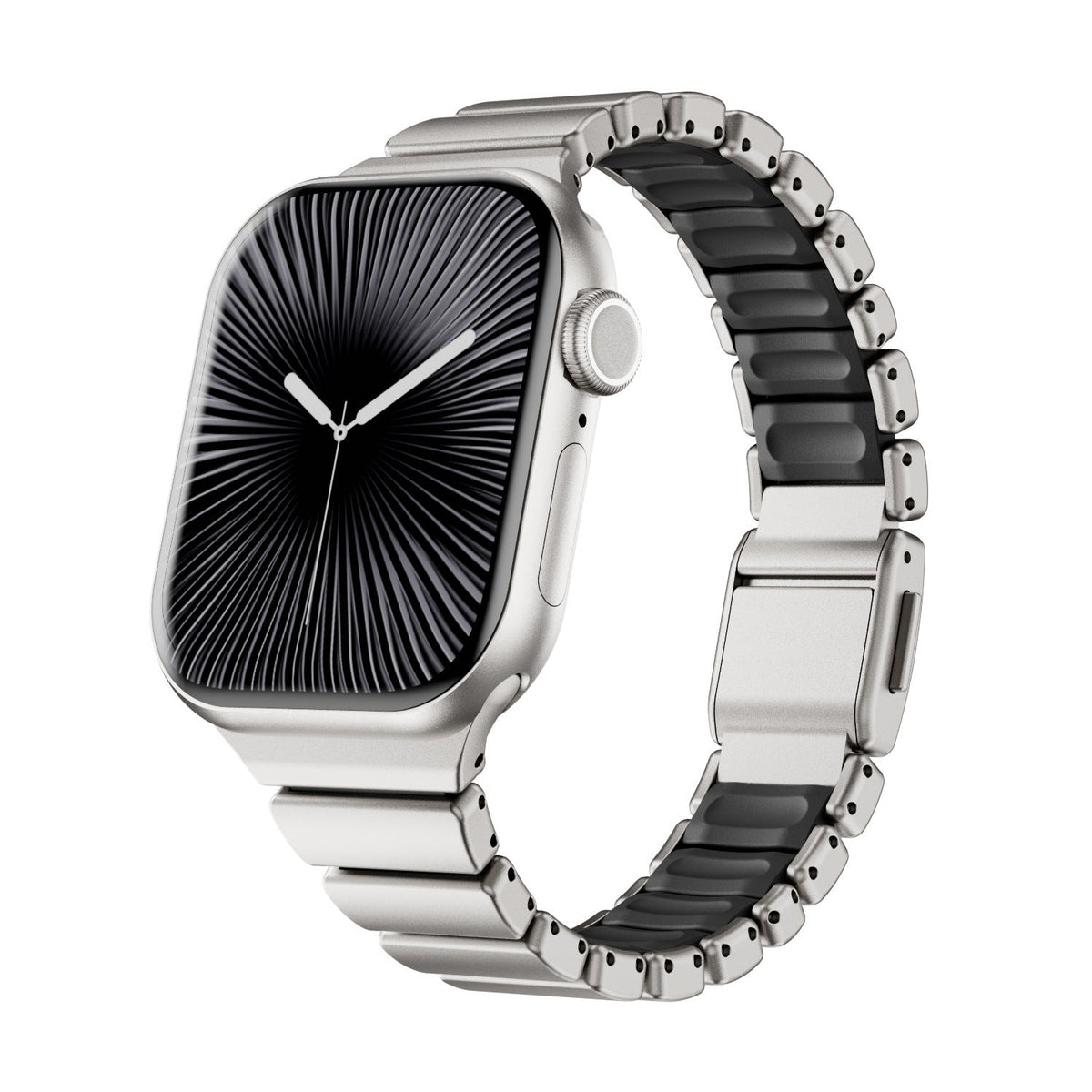 Premium βραχιόλι Apple Watch από ανοξείδωτο ατσάλι και FKM, για Apple Watch, ευέλικτος και ανθεκτικός σχεδιασμός, μοντέλο Sigone