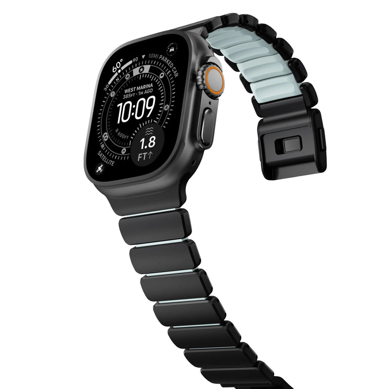 Premium-Armband für Apple Watch aus Titan Grade 4 und FKM, für Apple Watch Ultra, flexibles und widerstandsfähiges Design, prestigeträchtiges Armband, Modell Asgard