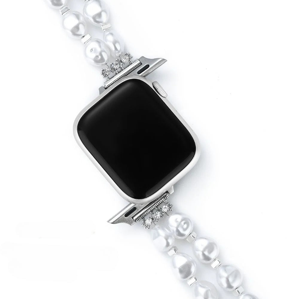 Bracelet Apple Watch, style baroque, perles scintillantes, modèle Valine - La Boutique du Bracelet
