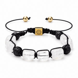 Packshot studio bracelet Solva Cristal, vue de face sur fond blanc.