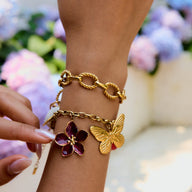 Bracelet chaîne à maillons ovales, doré, en acier inoxydable, pour femme, modèle Calira - La Boutique du Bracelet