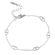 Bracelet chaîne, double D, maille marine, chic et élégant, pour femme, modèle Dayada - La Boutique du Bracelet
