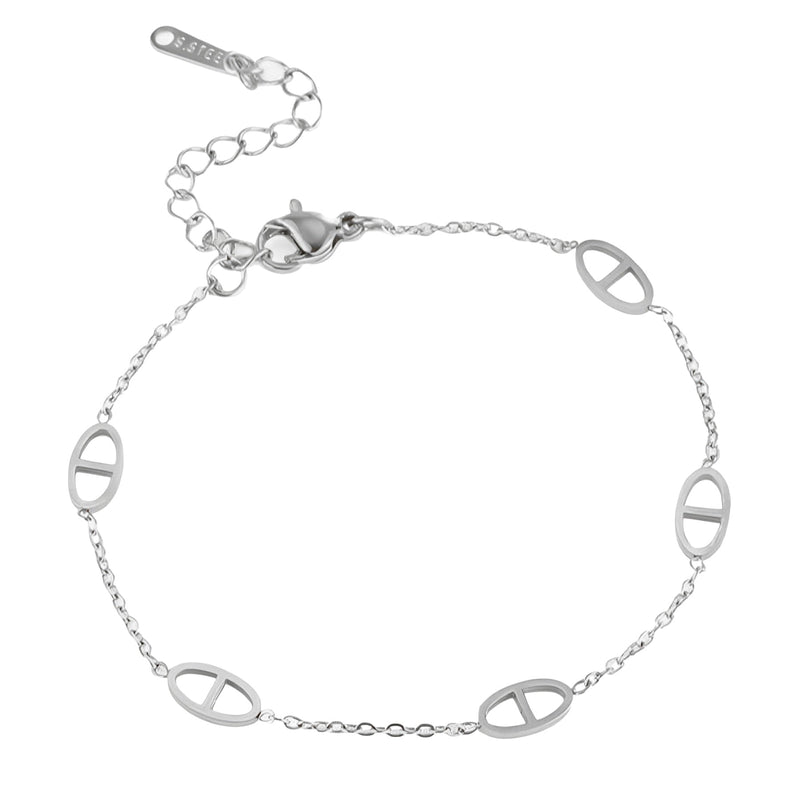 Bracelet chaîne, double D, maille marine, chic et élégant, pour femme, modèle Dayada - La Boutique du Bracelet