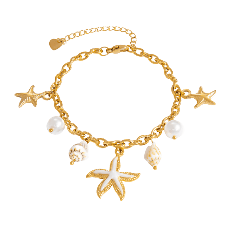 Bracelet charms de la mer, en acier inoxydable, souvenir d'été, pour femme, modèle Lacosta - La Boutique du Bracelet