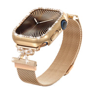 Bracelet chic et mignon, ruban noué, en acier inoxydable, pour Apple Watch, modèle Bima - La Boutique du Bracelet