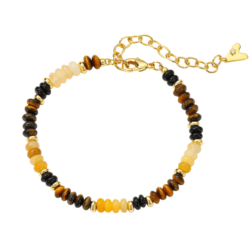 Bracelet chic, pierres précieuses style oeil de tigre, fines, pour femme, modèle Almire - La Boutique du Bracelet