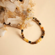 Bracelet chic, pierres précieuses style oeil de tigre, fines, pour femme, modèle Almire - La Boutique du Bracelet