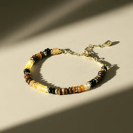 Bracelet chic, pierres précieuses style oeil de tigre, fines, pour femme, modèle Almire - La Boutique du Bracelet