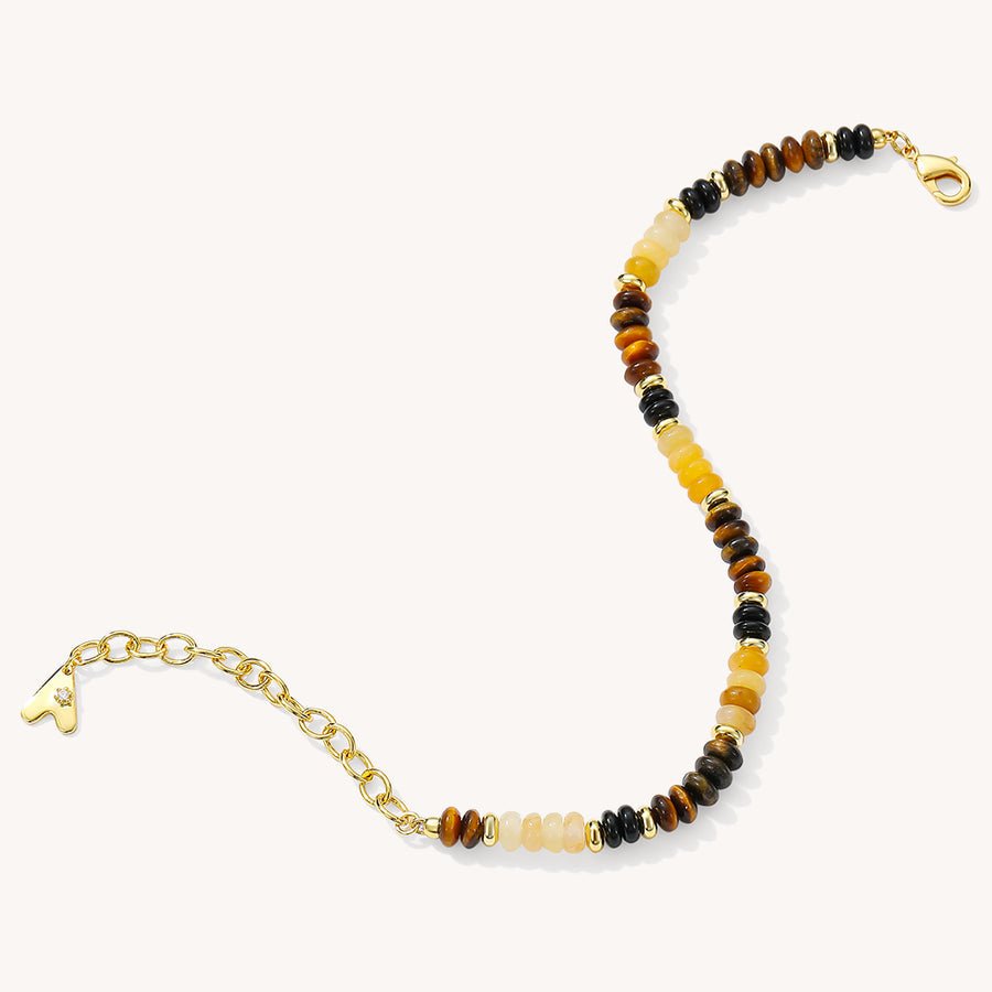 Bracelet chic, pierres précieuses style oeil de tigre, fines, pour femme, modèle Almire - La Boutique du Bracelet