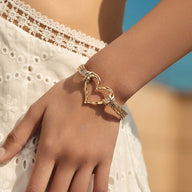 Bracelet cœur fondant, triple rangs, pour femme, modèle Jouva - La Boutique du Bracelet