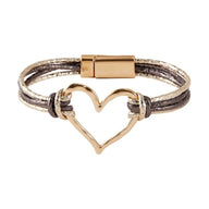 Bracelet cœur fondant, triple rangs, pour femme, modèle Jouva - La Boutique du Bracelet