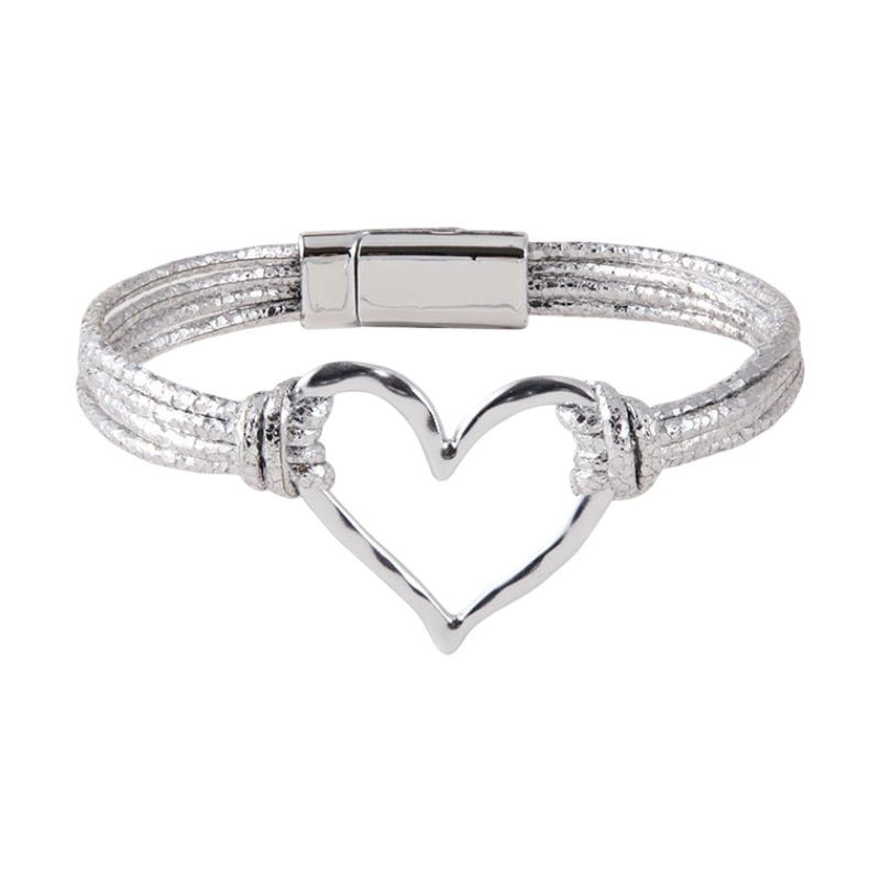 Bracelet cœur fondant, triple rangs, pour femme, modèle Jouva - La Boutique du Bracelet