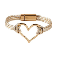 Bracelet cœur fondant, triple rangs, pour femme, modèle Jouva - La Boutique du Bracelet