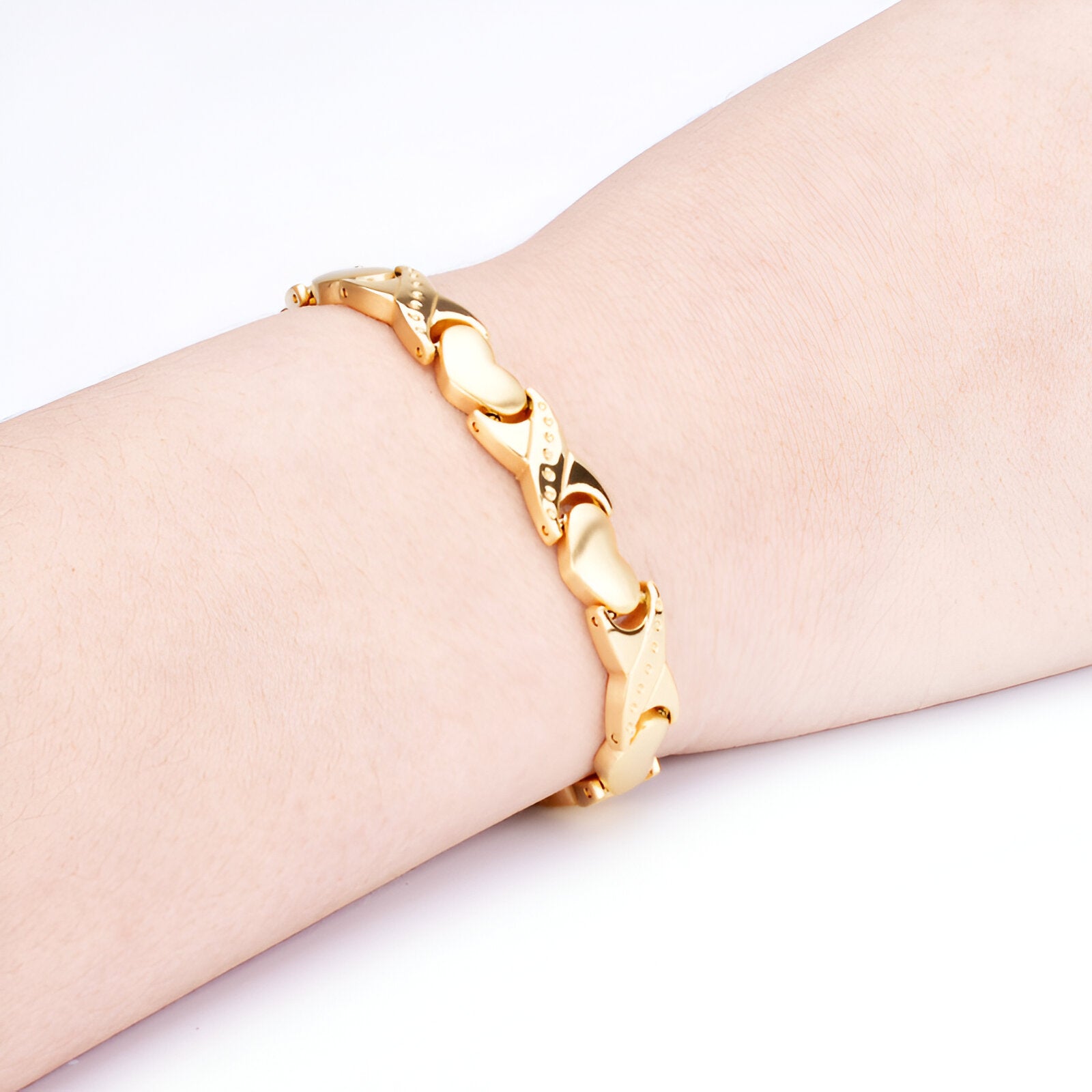 Bracelet cœur magnétique , en titane, pour femme, modèle Olif - La Boutique du Bracelet