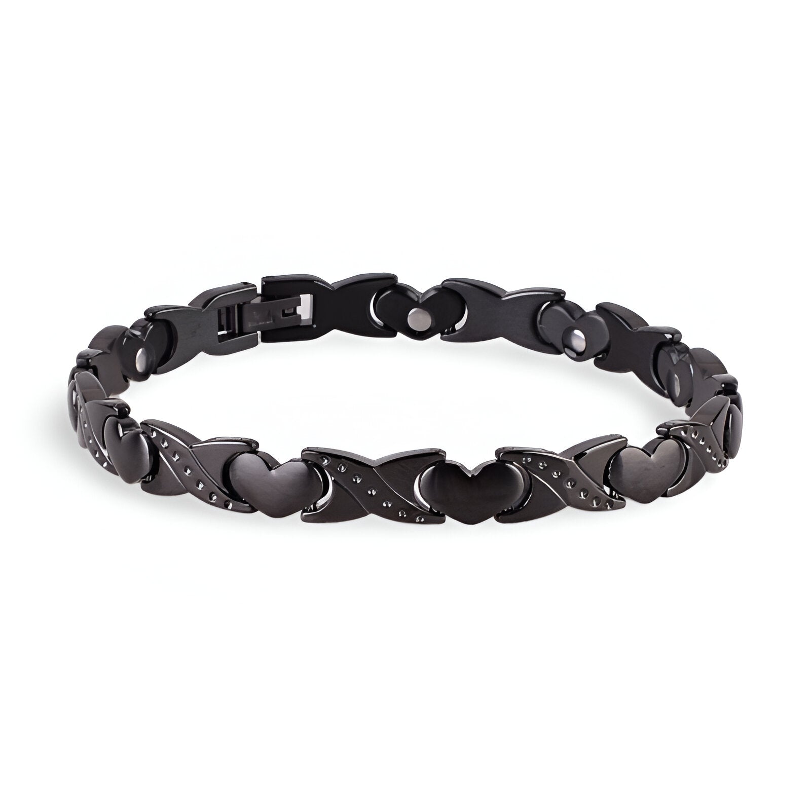 Bracelet cœur magnétique , en titane, pour femme, modèle Olif - La Boutique du Bracelet