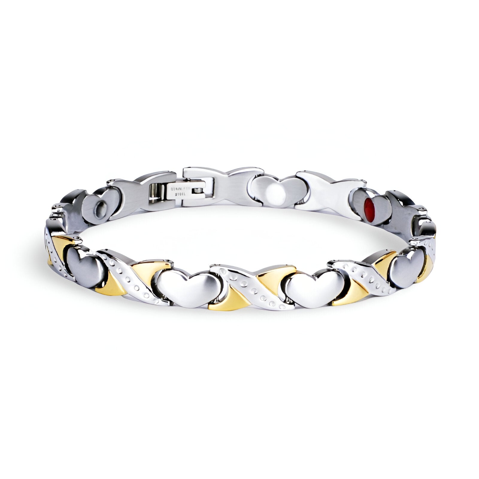 Bracelet cœur magnétique , en titane, pour femme, modèle Olif - La Boutique du Bracelet