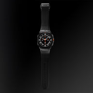 Bracelet en silicone noir 22 mm avec fixation ferme pour Samsung Galaxy Watch Ultra modèle Touko.