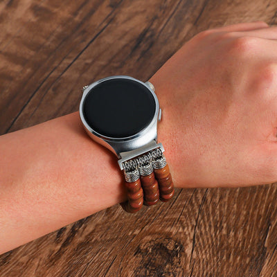 Bracelet en os de yak pour montre connectée, perle Dzi tibétaine, style ethnique, modèle Yak