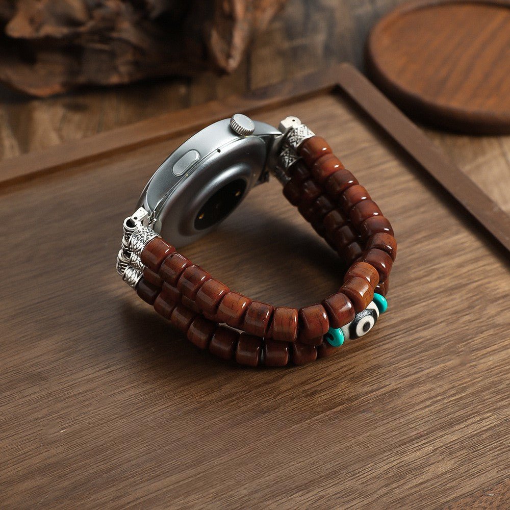 Bracelet en os de yak pour montre connectée, perle Dzi tibétaine, style ethnique, modèle Yak