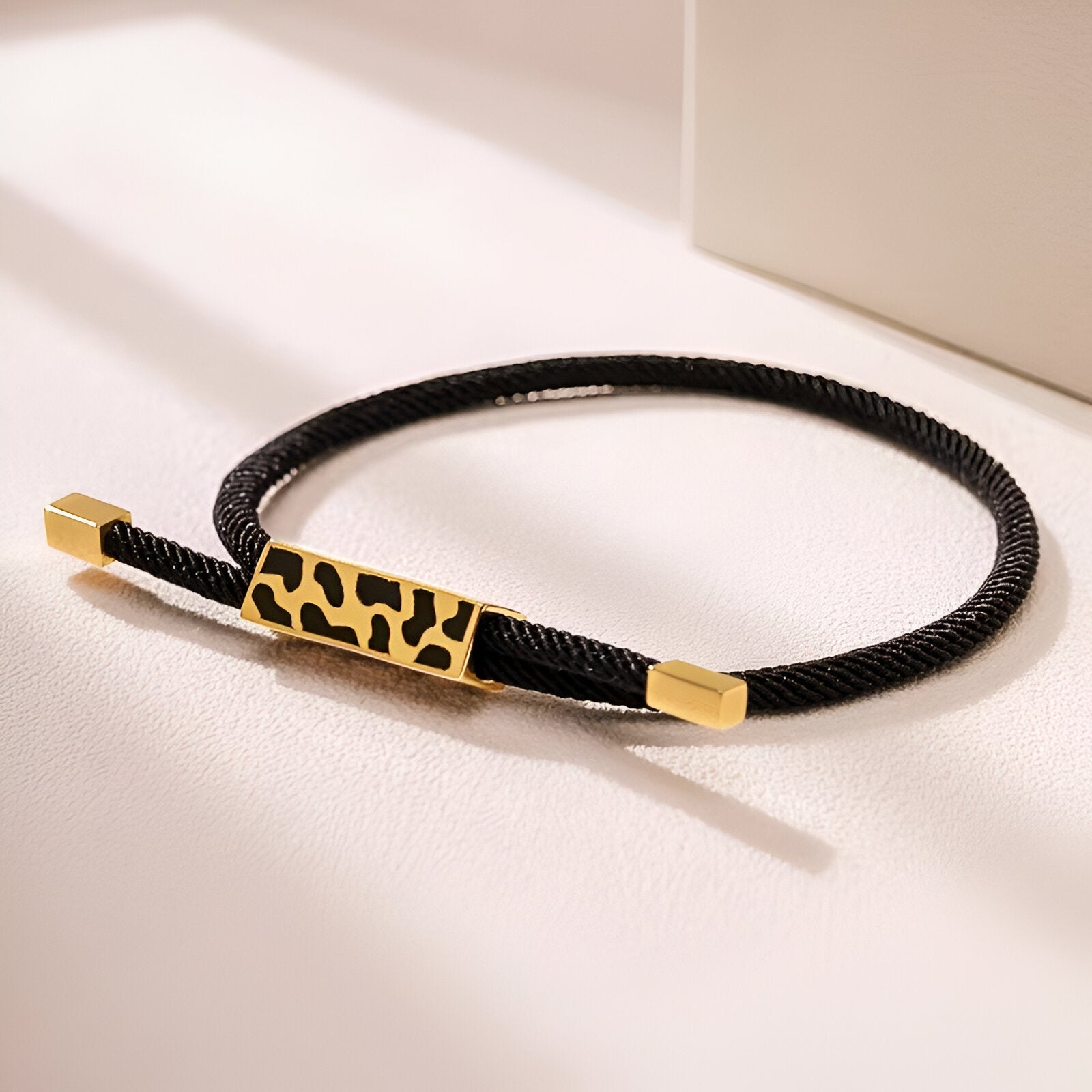 Bracelet cordon, à motif léopard, pour femme, modèle Apo - La Boutique du Bracelet