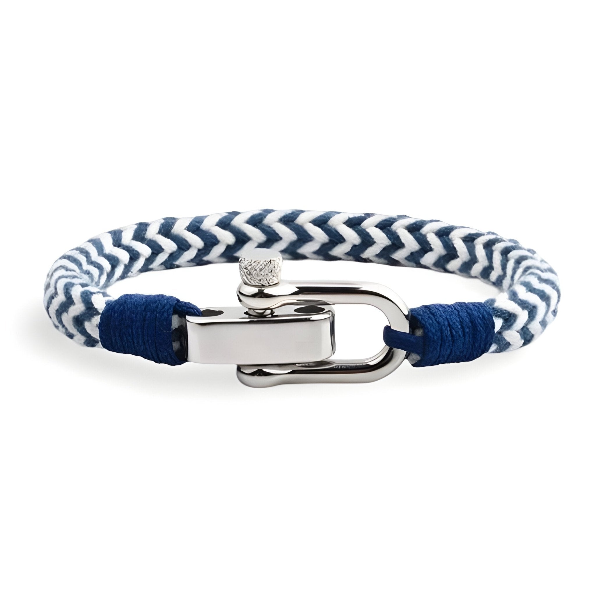 Bracelet cordon, à mousqueton en acier inoxydable, pour homme, modèle Antonio - La Boutique du Bracelet