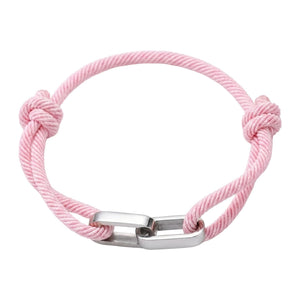 Adjustable Cord Bracelet, Customizable Stainless Steel, Personalized Engraved Jewelry, Unique Gift, Wrist Accessory, Pacore Model