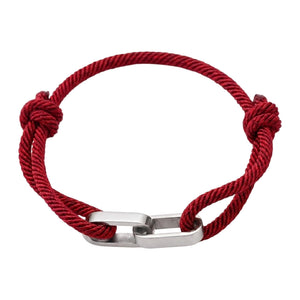 Adjustable Cord Bracelet, Customizable Stainless Steel, Personalized Engraved Jewelry, Unique Gift, Wrist Accessory, Pacore Model