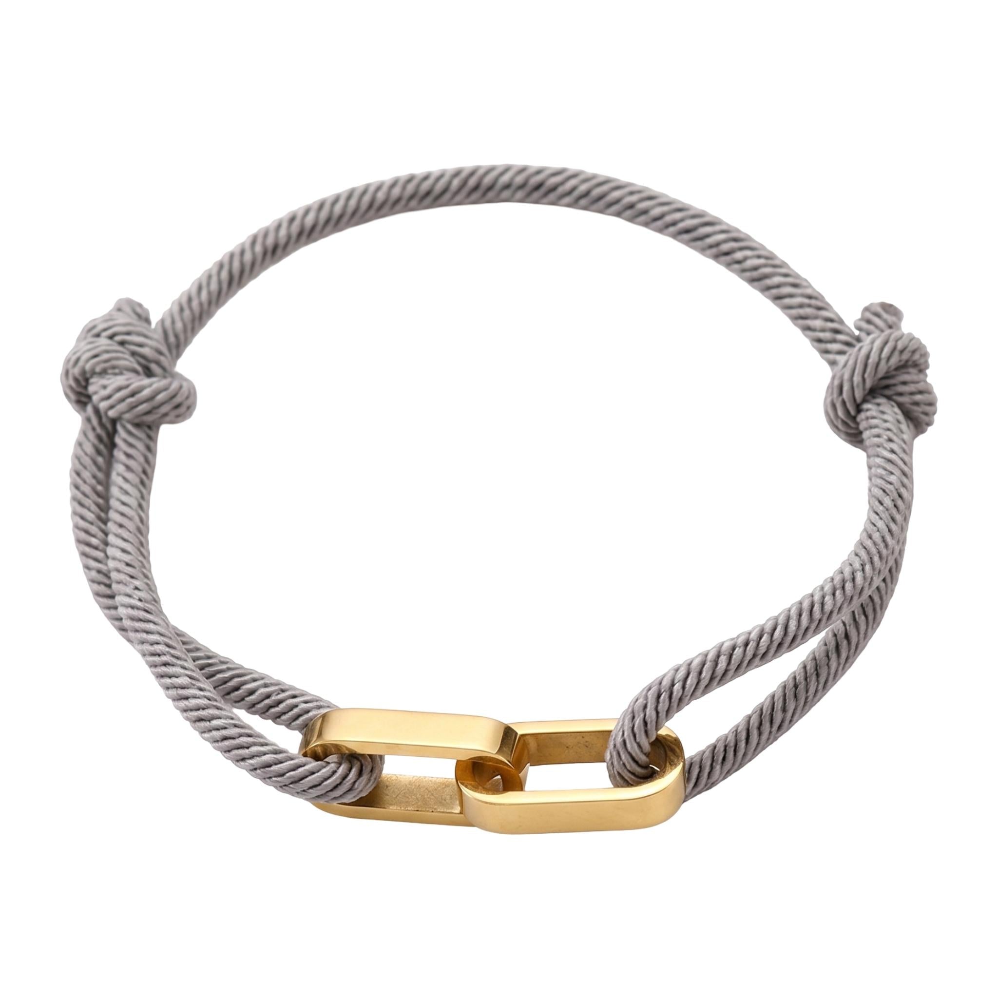 Adjustable Cord Bracelet, Customizable Stainless Steel, Personalized Engraved Jewelry, Unique Gift, Wrist Accessory, Pacore Model