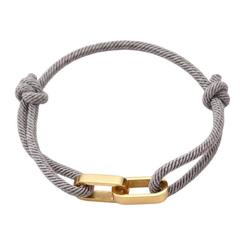 Adjustable Cord Bracelet, Customizable Stainless Steel, Personalized Engraved Jewelry, Unique Gift, Wrist Accessory, Pacore Model