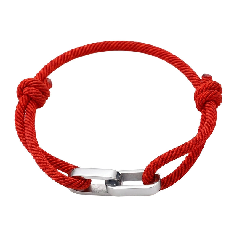 Adjustable Cord Bracelet, Customizable Stainless Steel, Personalized Engraved Jewelry, Unique Gift, Wrist Accessory, Pacore Model