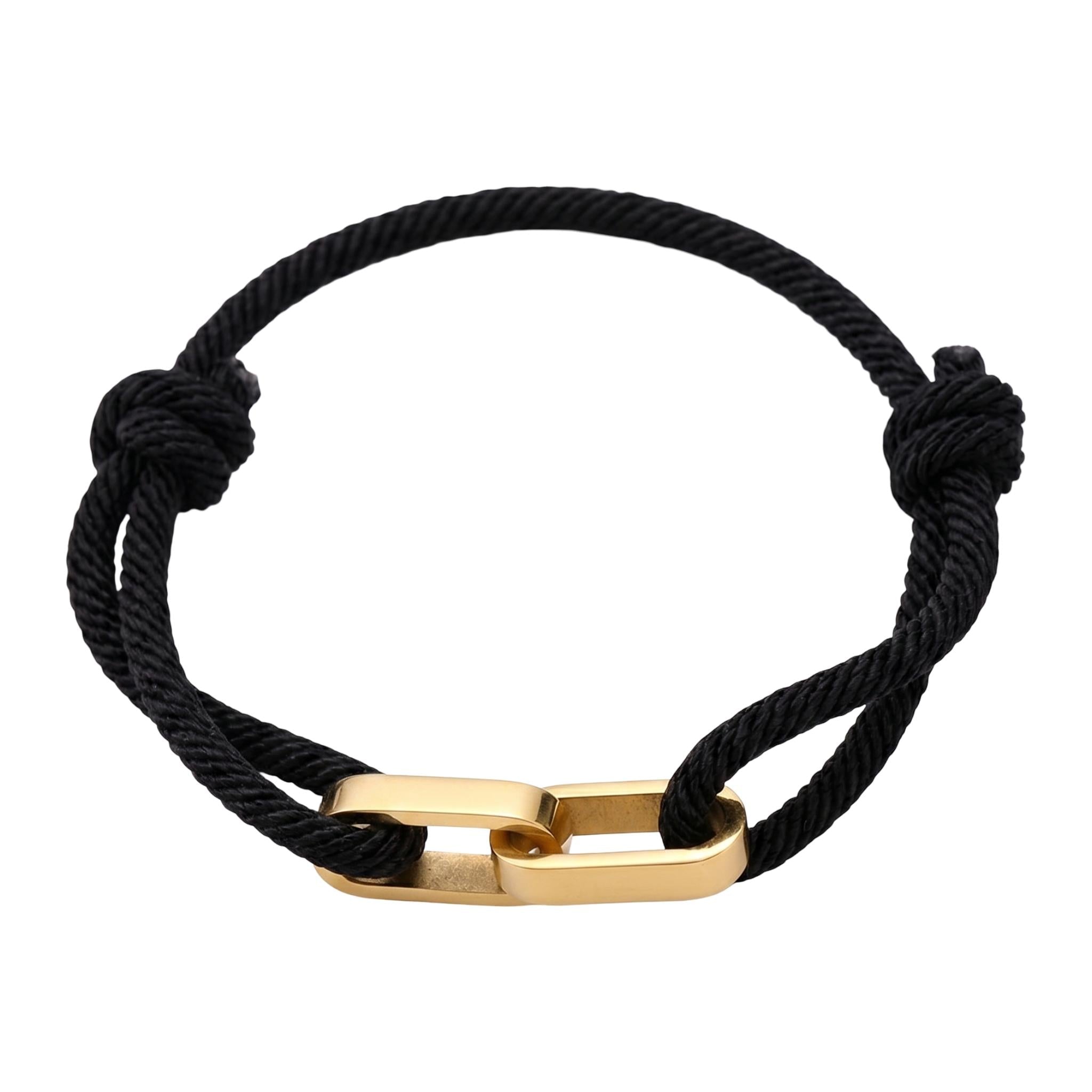 Adjustable Cord Bracelet, Customizable Stainless Steel, Personalized Engraved Jewelry, Unique Gift, Wrist Accessory, Pacore Model