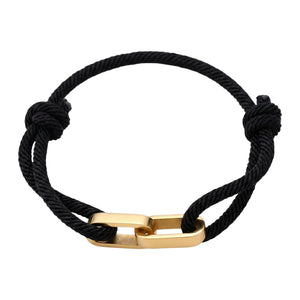 Adjustable Cord Bracelet, Customizable Stainless Steel, Personalized Engraved Jewelry, Unique Gift, Wrist Accessory, Pacore Model