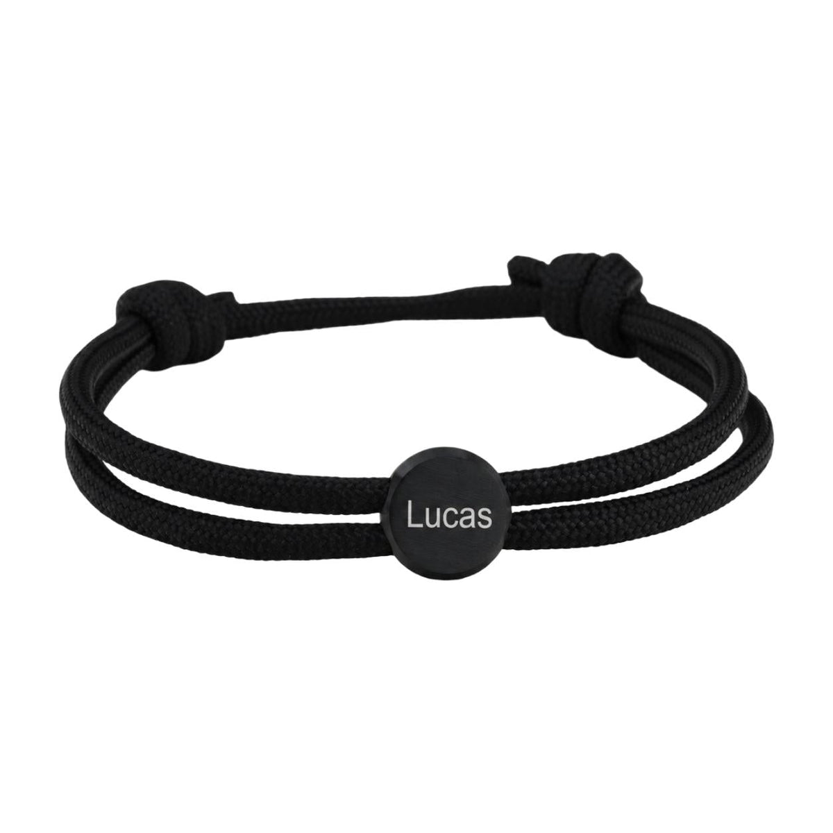 Bracelet Cordon Ajustable, Médaillon Acier Inoxydable, Bijou Personnalisable, Gravure Offerte, Cadeau Unique, modèle Marsin