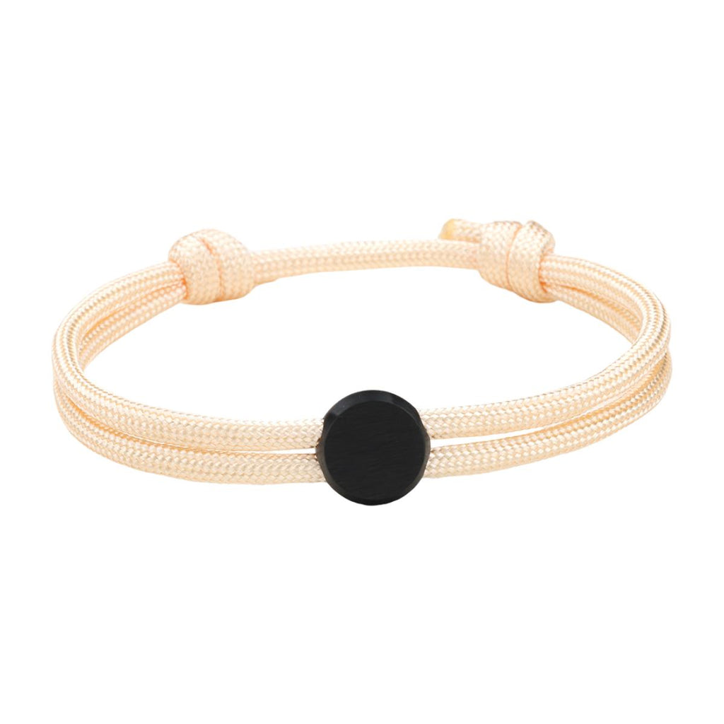 Bracelet Cordon Ajustable, Médaillon Acier Inoxydable, Bijou Personnalisable, Gravure Offerte, Cadeau Unique, modèle Marsin