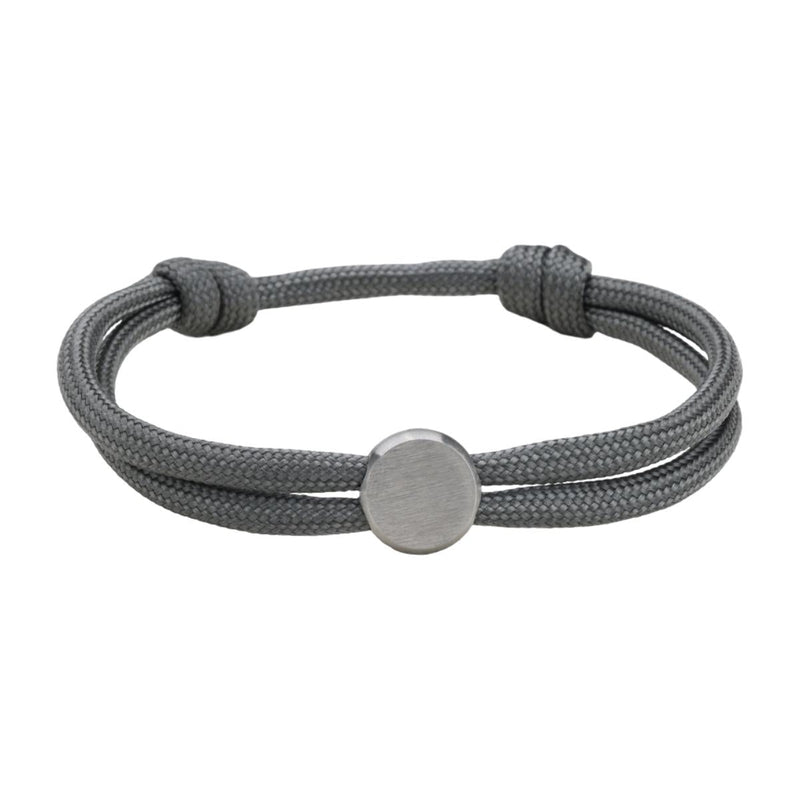Bracelet Cordon Ajustable, Médaillon Acier Inoxydable, Bijou Personnalisable, Gravure Offerte, Cadeau Unique, modèle Marsin