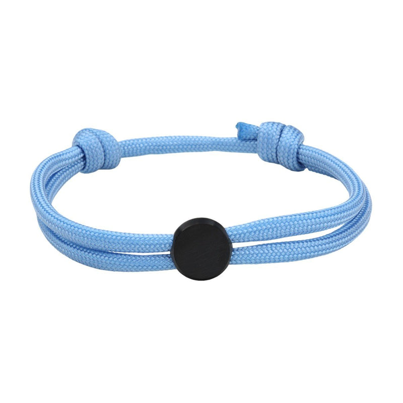 Bracelet Cordon Ajustable, Médaillon Acier Inoxydable, Bijou Personnalisable, Gravure Offerte, Cadeau Unique, modèle Marsin