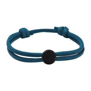 Bracelet Cordon Ajustable, Médaillon Acier Inoxydable, Bijou Personnalisable, Gravure Offerte, Cadeau Unique, modèle Marsin