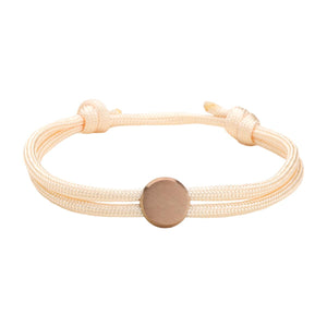 Bracelet Cordon Ajustable, Médaillon Acier Inoxydable, Bijou Personnalisable, Gravure Offerte, Cadeau Unique, modèle Marsin