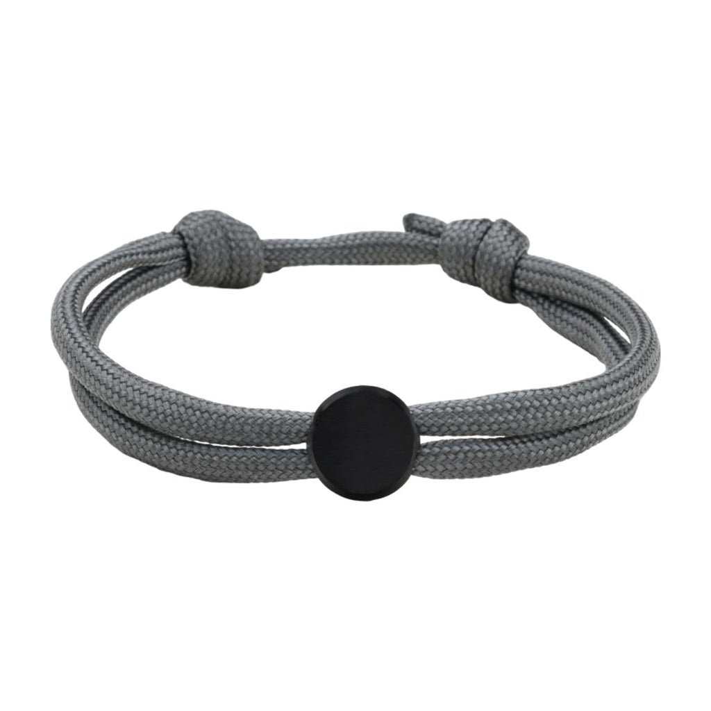 Bracelet Cordon Ajustable, Médaillon Acier Inoxydable, Bijou Personnalisable, Gravure Offerte, Cadeau Unique, modèle Marsin