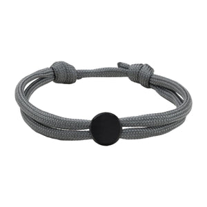 Bracelet Cordon Ajustable, Médaillon Acier Inoxydable, Bijou Personnalisable, Gravure Offerte, Cadeau Unique, modèle Marsin