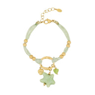 Bracelet cordon d'amour, aux multiples charms dorés, en acier inoxydable, pour femme, modèle Lalama - La Boutique du Bracelet