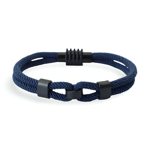 Bracelet cordon double, à nœud, pour homme, modèle Stevie - La Boutique du Bracelet
