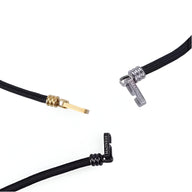 Bracelet cordon noir pour homme avec fermoirs en métal argenté et doré, design minimaliste Wynn.