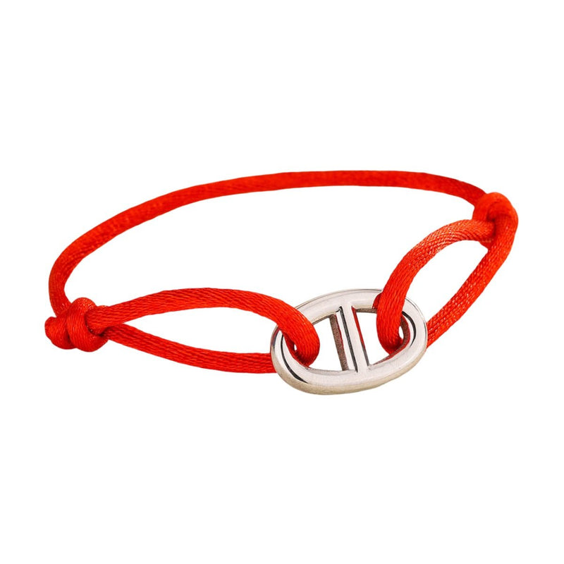 Bracelet cordon minimaliste, double D en acier inoxydable, modèle Wilna - La Boutique du Bracelet